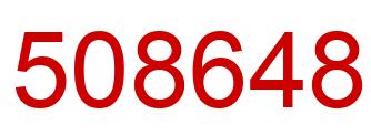 Number 508648 red image