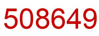 Number 508649 red image