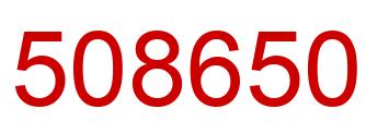 Number 508650 red image