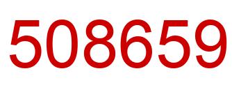 Number 508659 red image