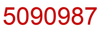Number 5090987 red image