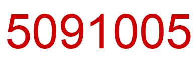Number 5091005 red image