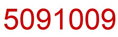 Number 5091009 red image