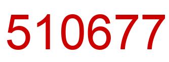 Number 510677 red image
