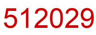 Número 512029 imagen rojo