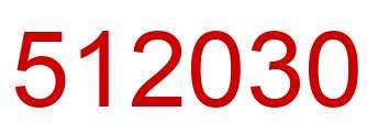 Number 512030 red image