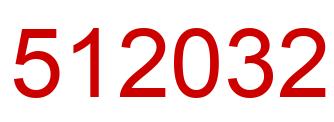 Number 512032 red image