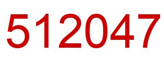 Number 512047 red image