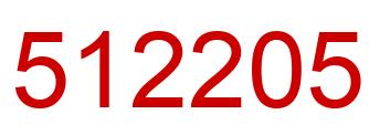 Number 512205 red image