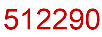 Number 512290 red image