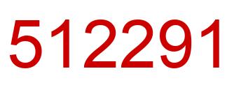 Number 512291 red image