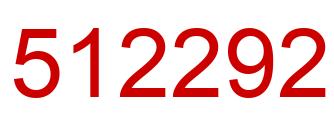 Number 512292 red image