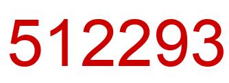 Number 512293 red image