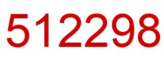 Number 512298 red image