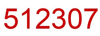 Número 512307 imagen rojo