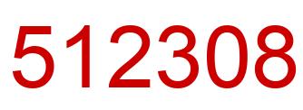 Número 512308 imagen rojo