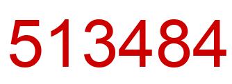Number 513484 red image