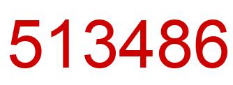 Number 513486 red image