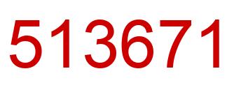 Number 513671 red image