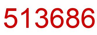 Número 513686 imagen rojo