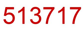 Número 513717 imagen rojo