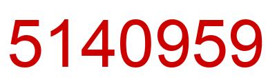 Number 5140959 red image