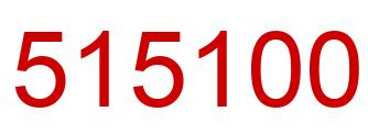 Number 515100 red image