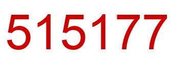 Número 515177 imagen rojo