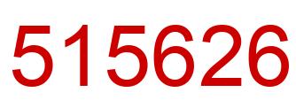 Number 515626 red image
