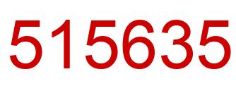 Número 515635 imagen rojo
