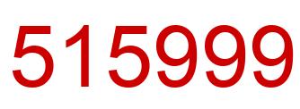 Número 515999 imagen rojo