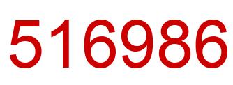 Número 516986 imagen rojo