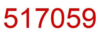 Número 517059 imagen rojo