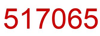 Número 517065 imagen rojo