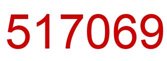Number 517069 red image