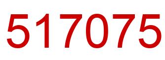 Number 517075 red image