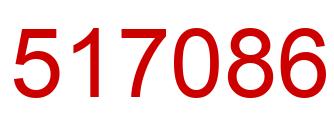 Number 517086 red image