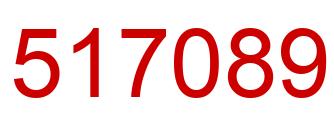 Number 517089 red image