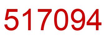 Number 517094 red image