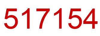 Number 517154 red image