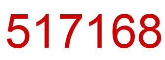 Number 517168 red image