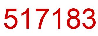 Number 517183 red image
