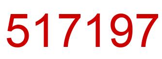 Number 517197 red image