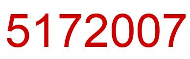 Número 5172007 imagen rojo