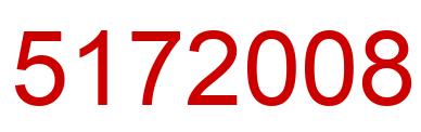 Number 5172008 red image