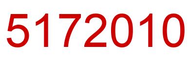 Number 5172010 red image