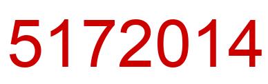 Number 5172014 red image