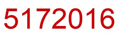 Number 5172016 red image