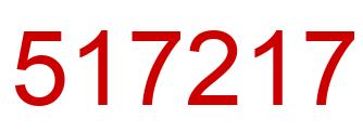 Number 517217 red image