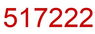 Number 517222 red image